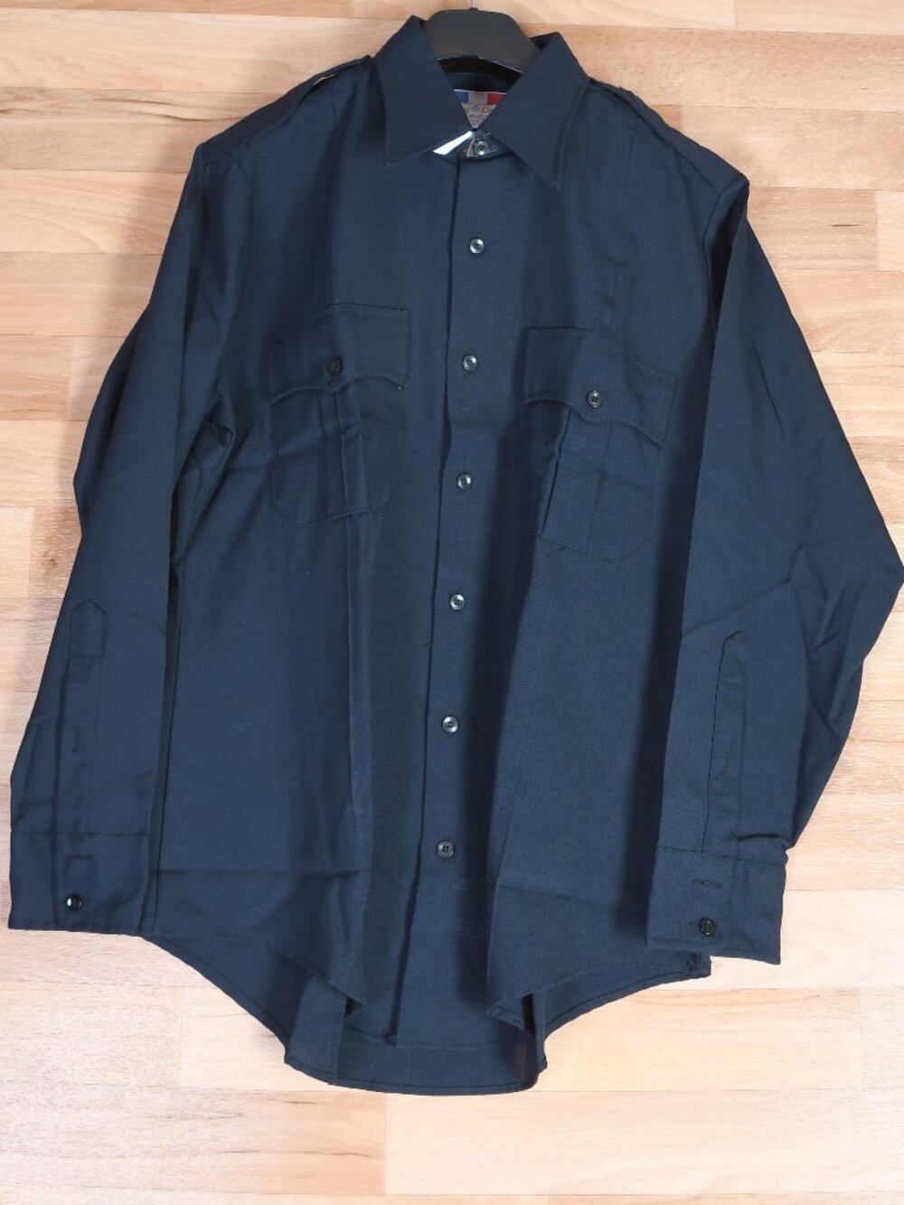 Bundle of 3 New Uniform Shirts-Men's Size Large- Long Sleeve Navy-Flying Cross